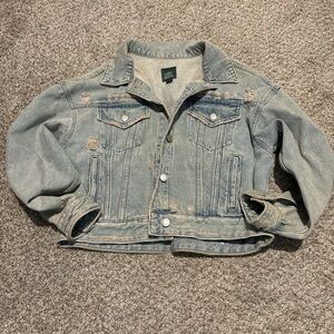 Target Distressed Blue Jean Jacket